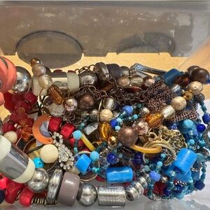 2LB Pound Junk Jewelry Craft Lot #2A3B4C
